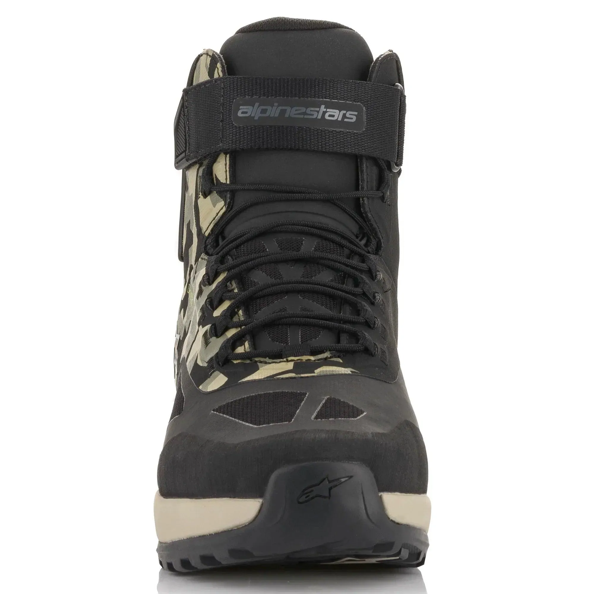 Alpinestars CR-6 Drystar Riding Shoes - Black/Gray Camo/Sand