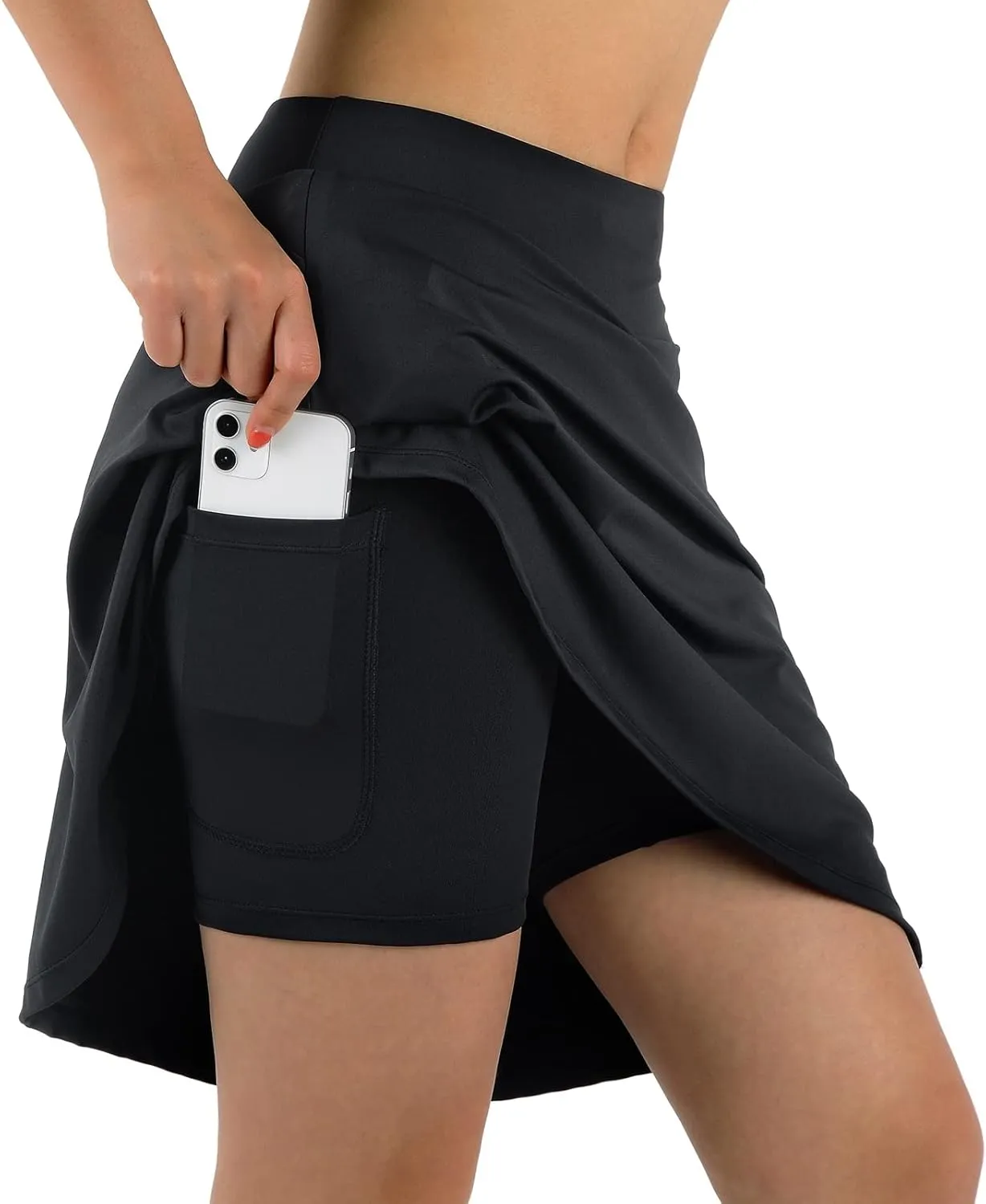 ANIVIVO Women's Skorts Skirts 20" Knee Length,Tennis Golf Pickleball Sports Skirts with High Waisted Zipper Pockets