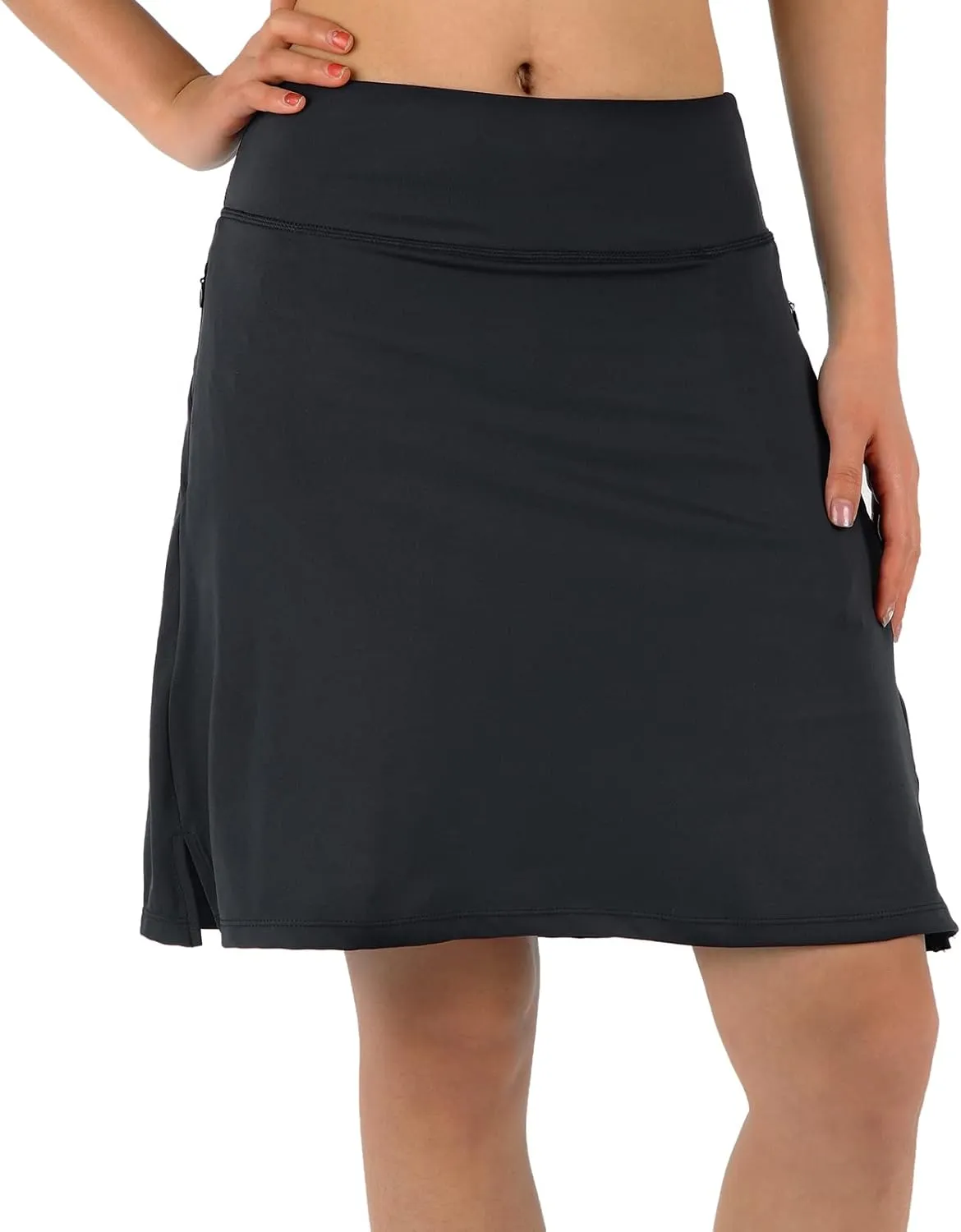 ANIVIVO Women's Skorts Skirts 20" Knee Length,Tennis Golf Pickleball Sports Skirts with High Waisted Zipper Pockets
