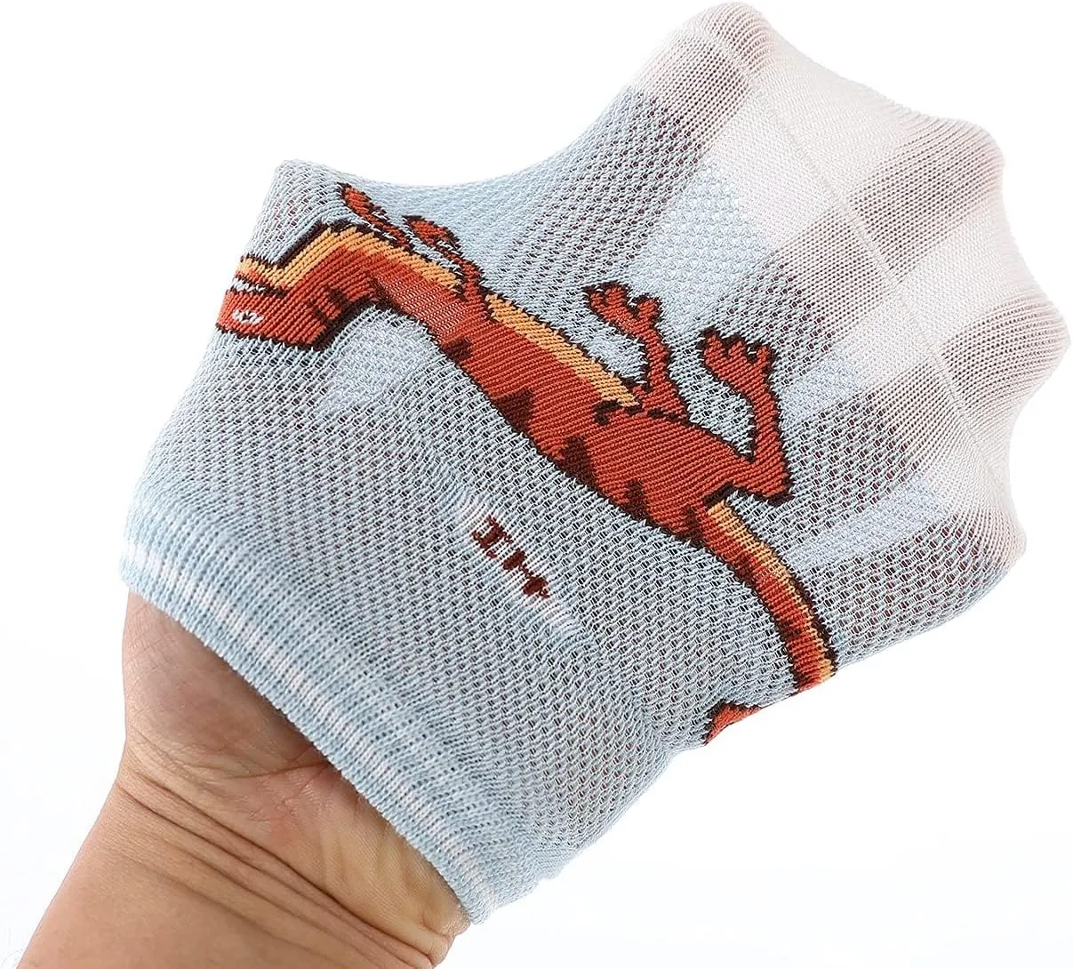 CHUNG Boys Cotton Ankle Socks 5/10 Pack Low Cut Dinosaur Mesh 2-9Y Light Weight Back School Running Sports Casual
