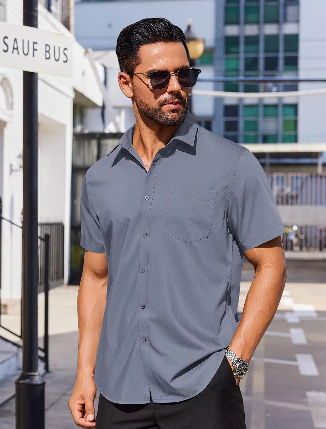 COOFANDY Mens Dress Shirts Soft Modal Business Casual Button Down Shirts Lightweight Spring Summer Shirts