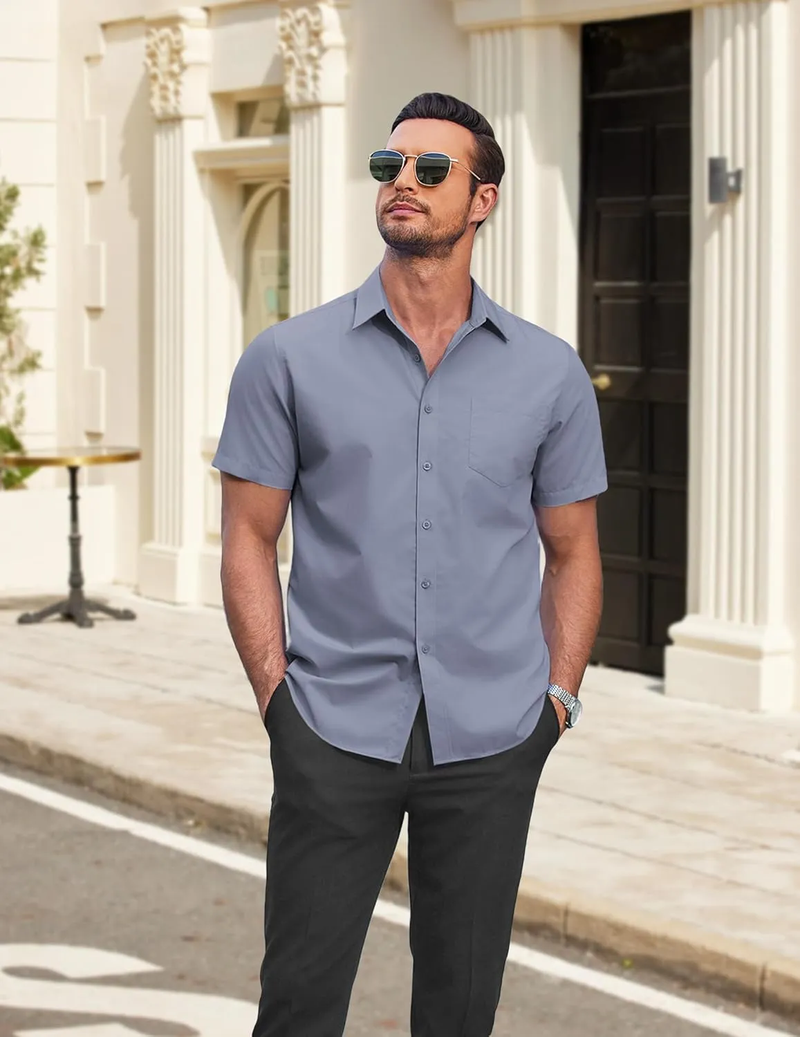 COOFANDY Mens Dress Shirts Soft Modal Business Casual Button Down Shirts Lightweight Spring Summer Shirts