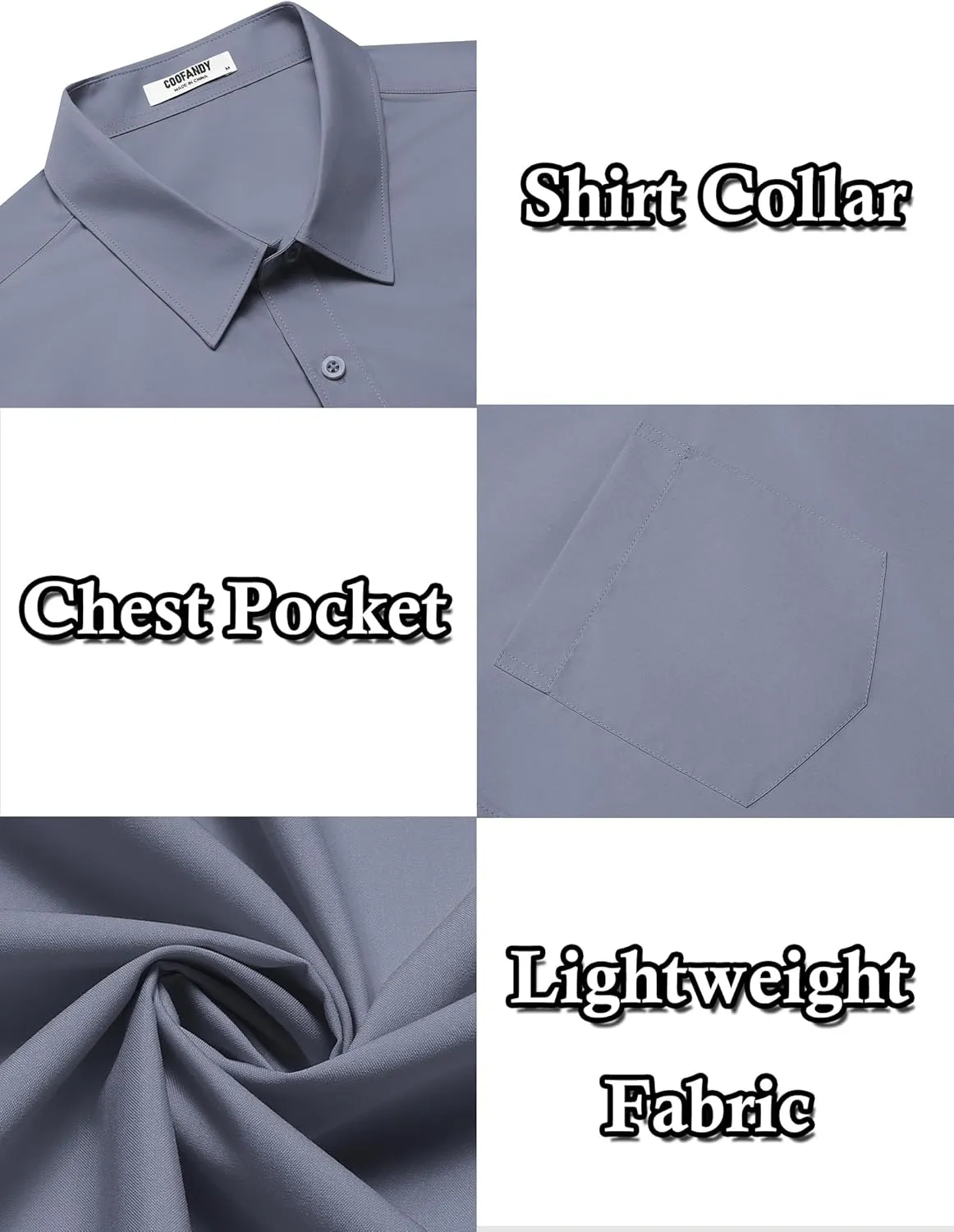 COOFANDY Mens Dress Shirts Soft Modal Business Casual Button Down Shirts Lightweight Spring Summer Shirts