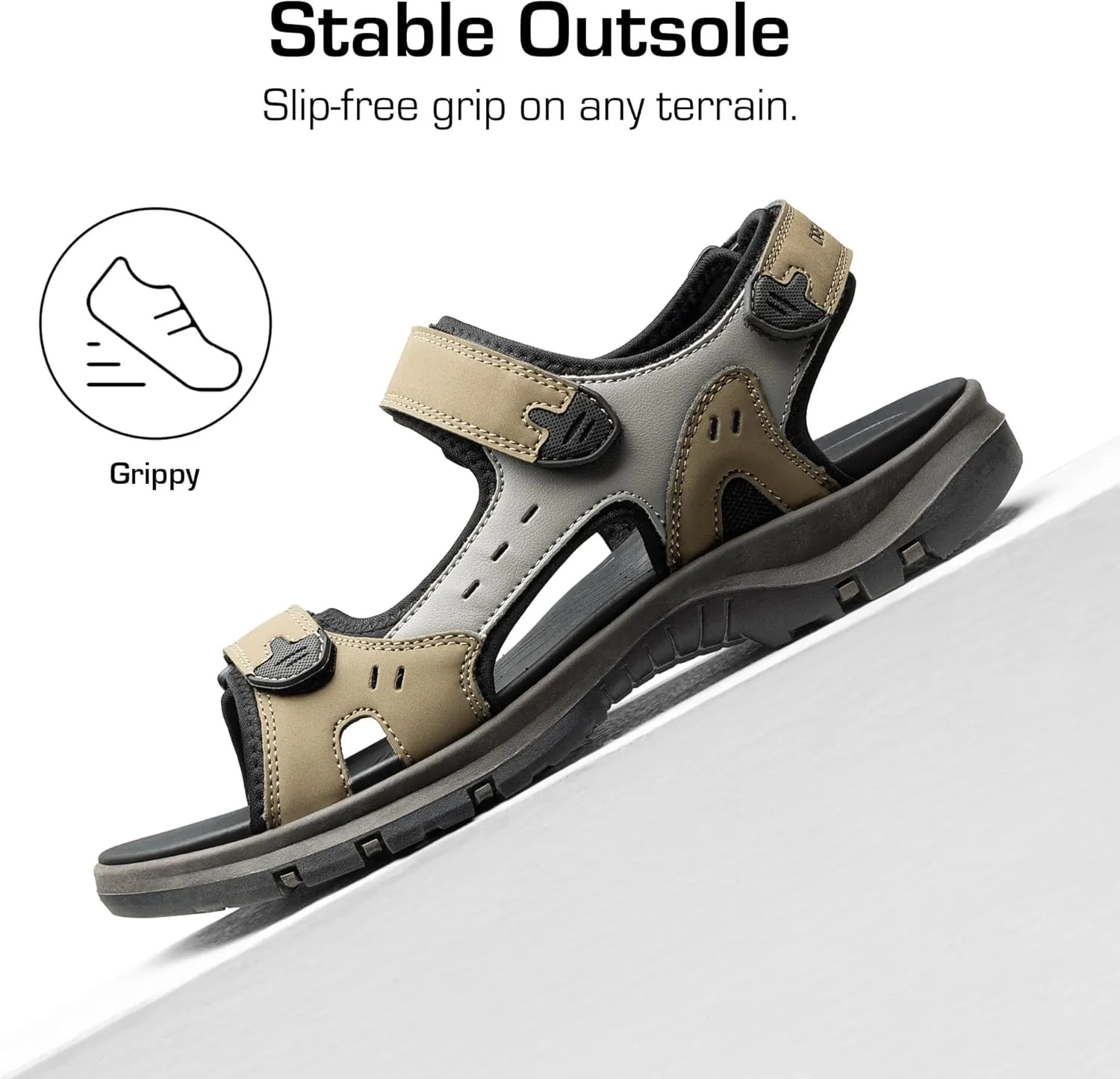 DREAM PAIRS Men??s Arch Support Hiking Sandals Sport Outdoor Athletic Comfortable Summer Beach Water Sandals