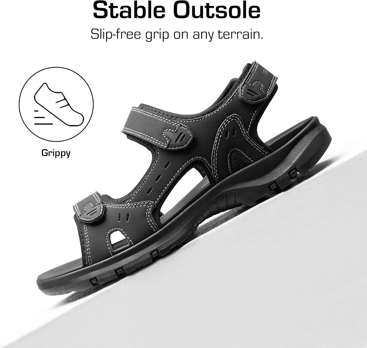 DREAM PAIRS Men??s Arch Support Hiking Sandals Sport Outdoor Athletic Comfortable Summer Beach Water Sandals