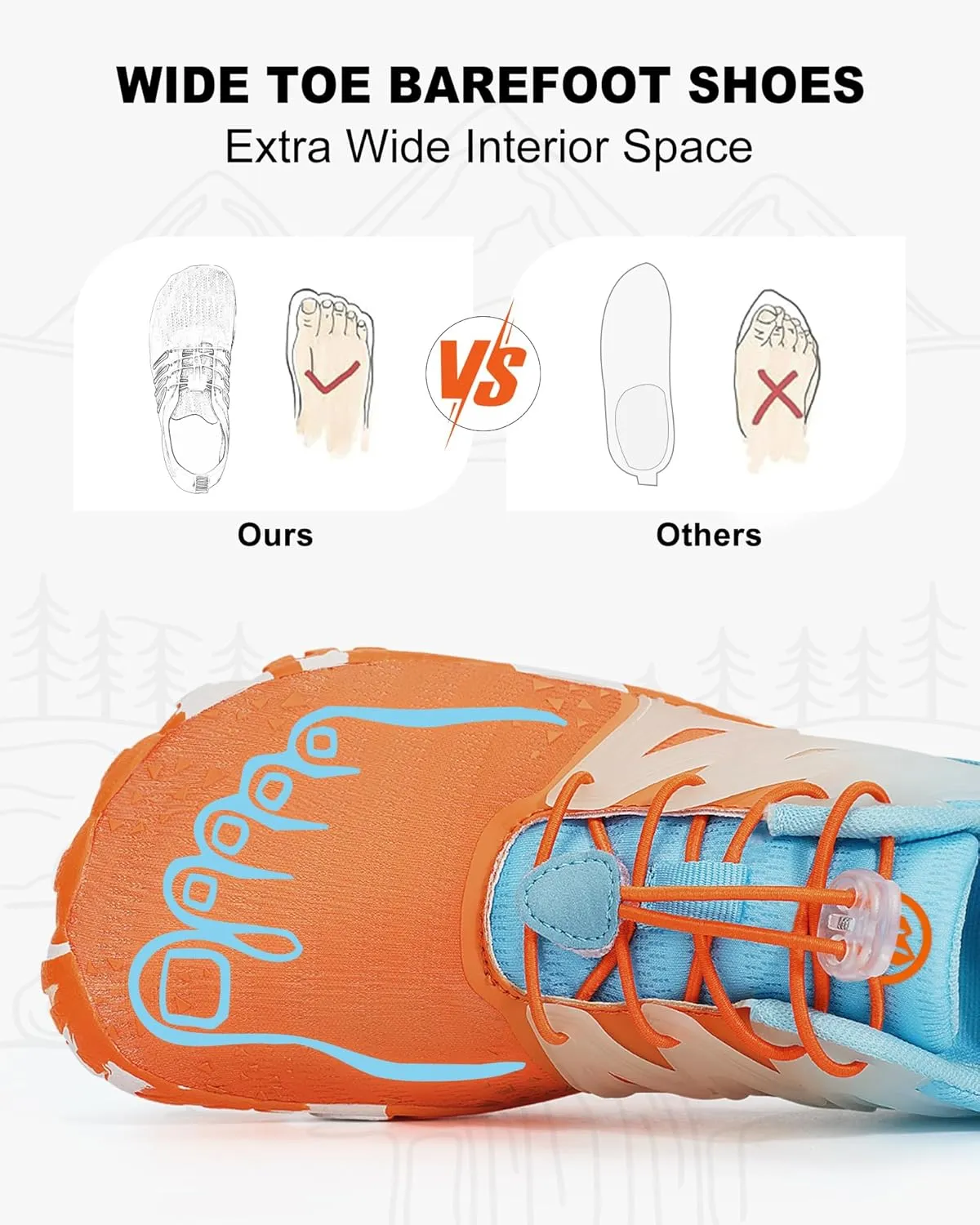 Hike Barefoot Shoes Womens Mens Footwear, Pro Water Shoe Women Men Barefoot Hiking Beach Grounding Shoes for Travel, Wide Toe Box Zero Drop Non-Slip Breathable Lightweight