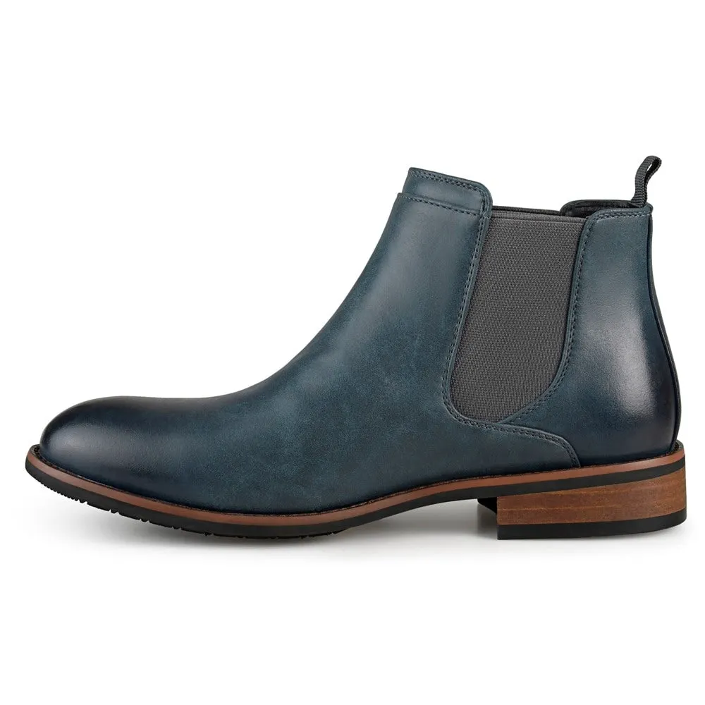 Landon Wide Vance Co. Men's Chelsea Boots, Blue