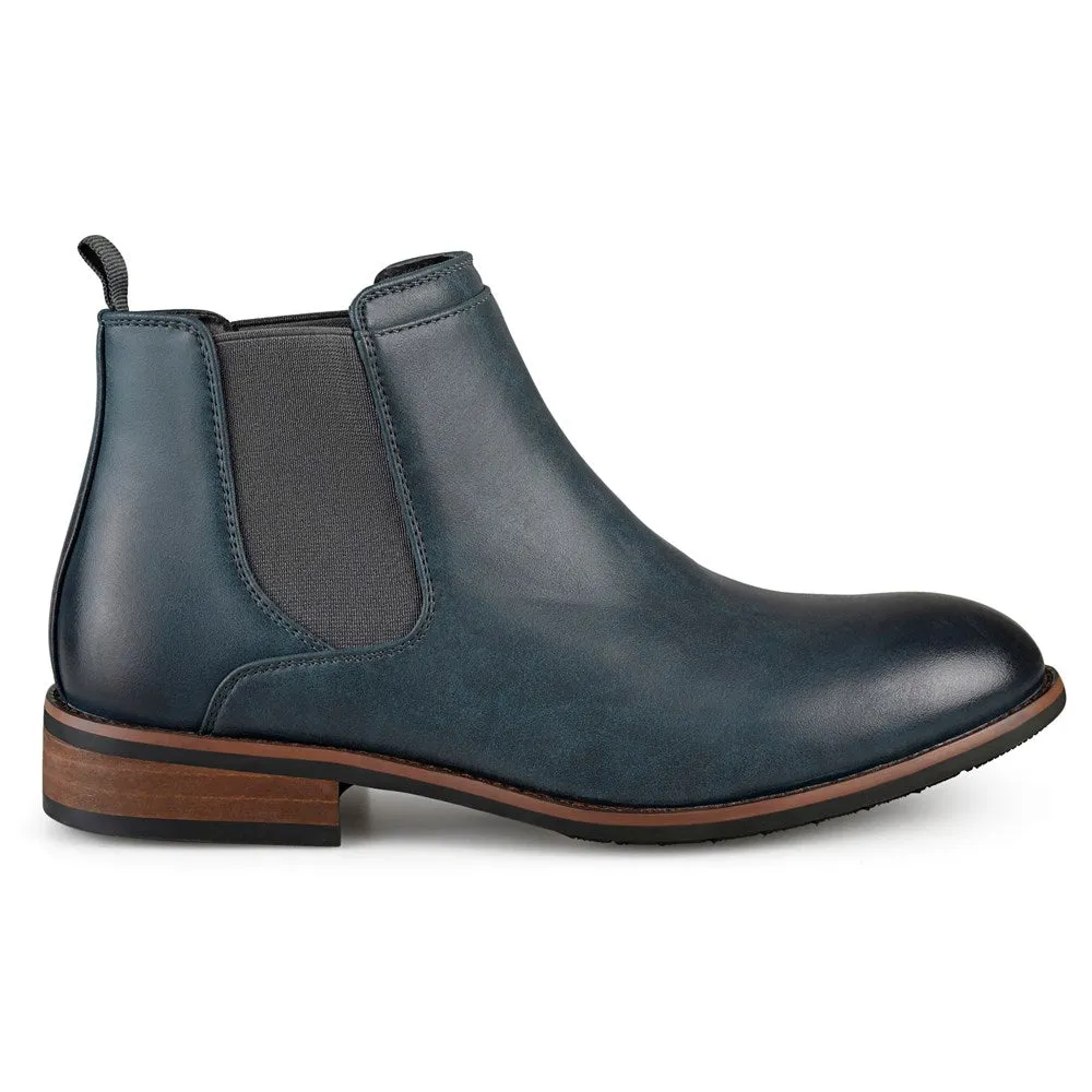 Landon Wide Vance Co. Men's Chelsea Boots, Blue