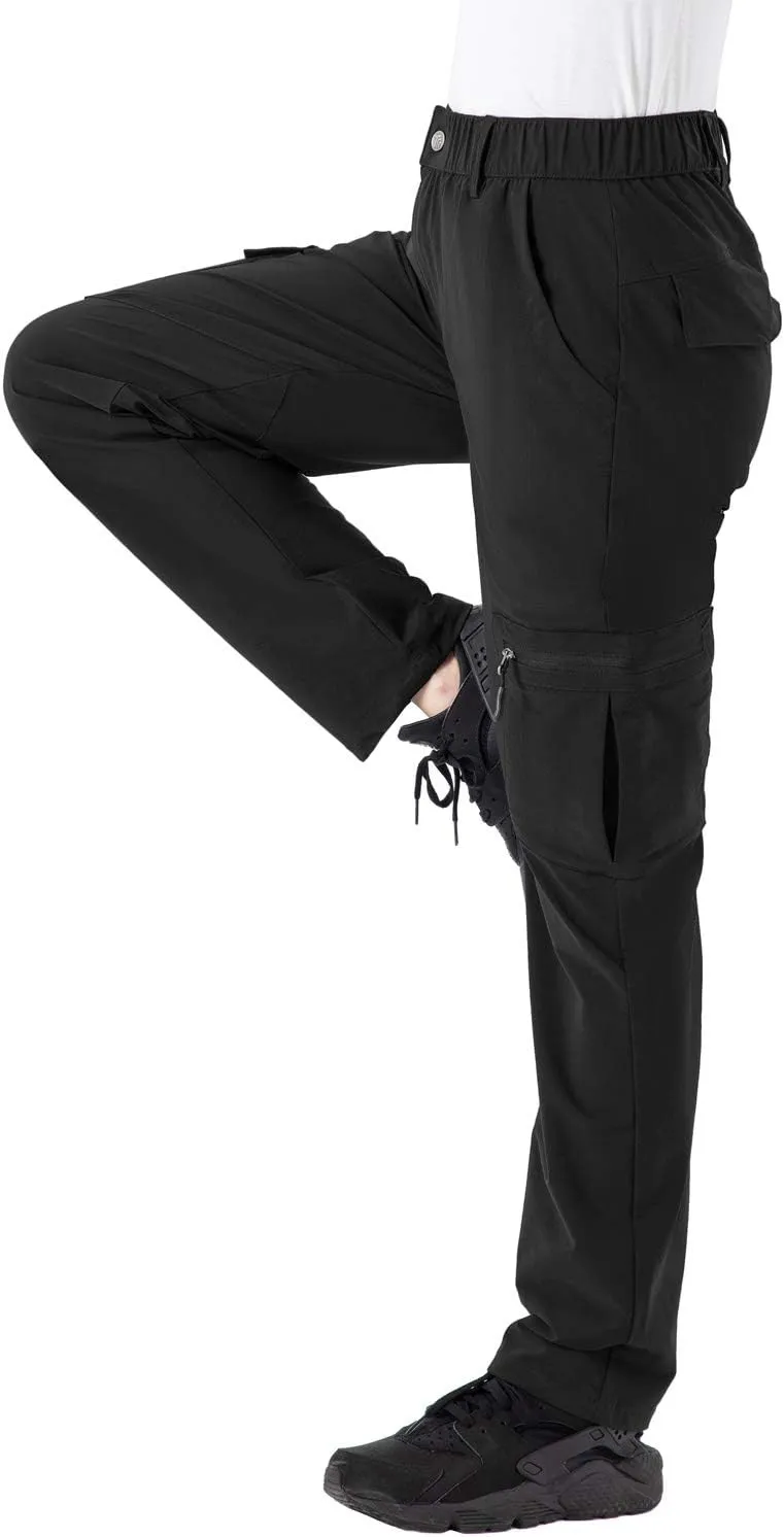 Rdruko Women's Hiking Cargo Pants Water-Resistant Quick Dry UPF 50  Travel Camping Work Pants Zipper Pockets