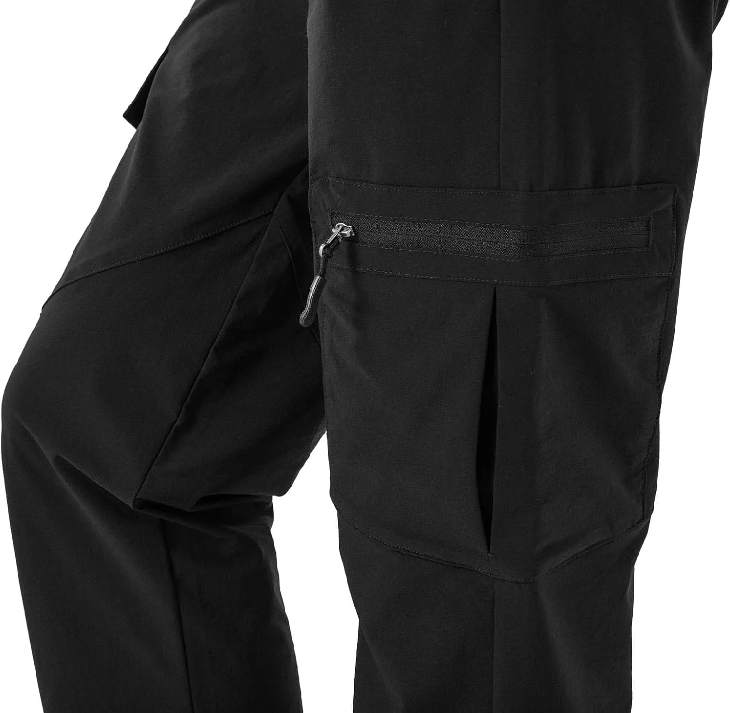 Rdruko Women's Hiking Cargo Pants Water-Resistant Quick Dry UPF 50  Travel Camping Work Pants Zipper Pockets