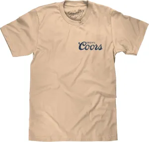 Tee Luv Men's Original Coors Rodeo Legend Double Sided Beer Logo Shirt