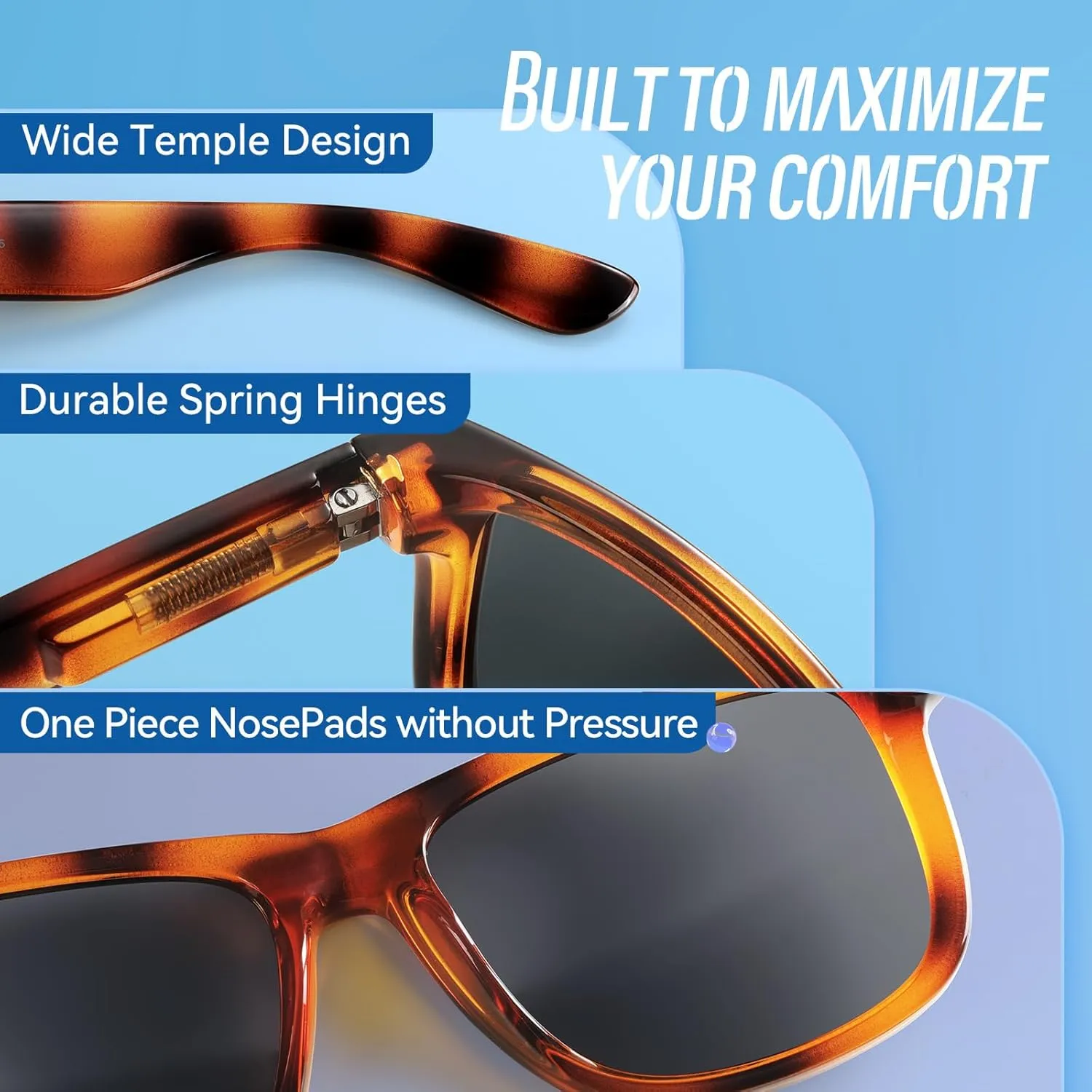 VELAZZIO Mens Sunglasses Polarized With UV400 Protection, Fits for Women Fashion Driving, Fishing, Sports, Beach, Golfing