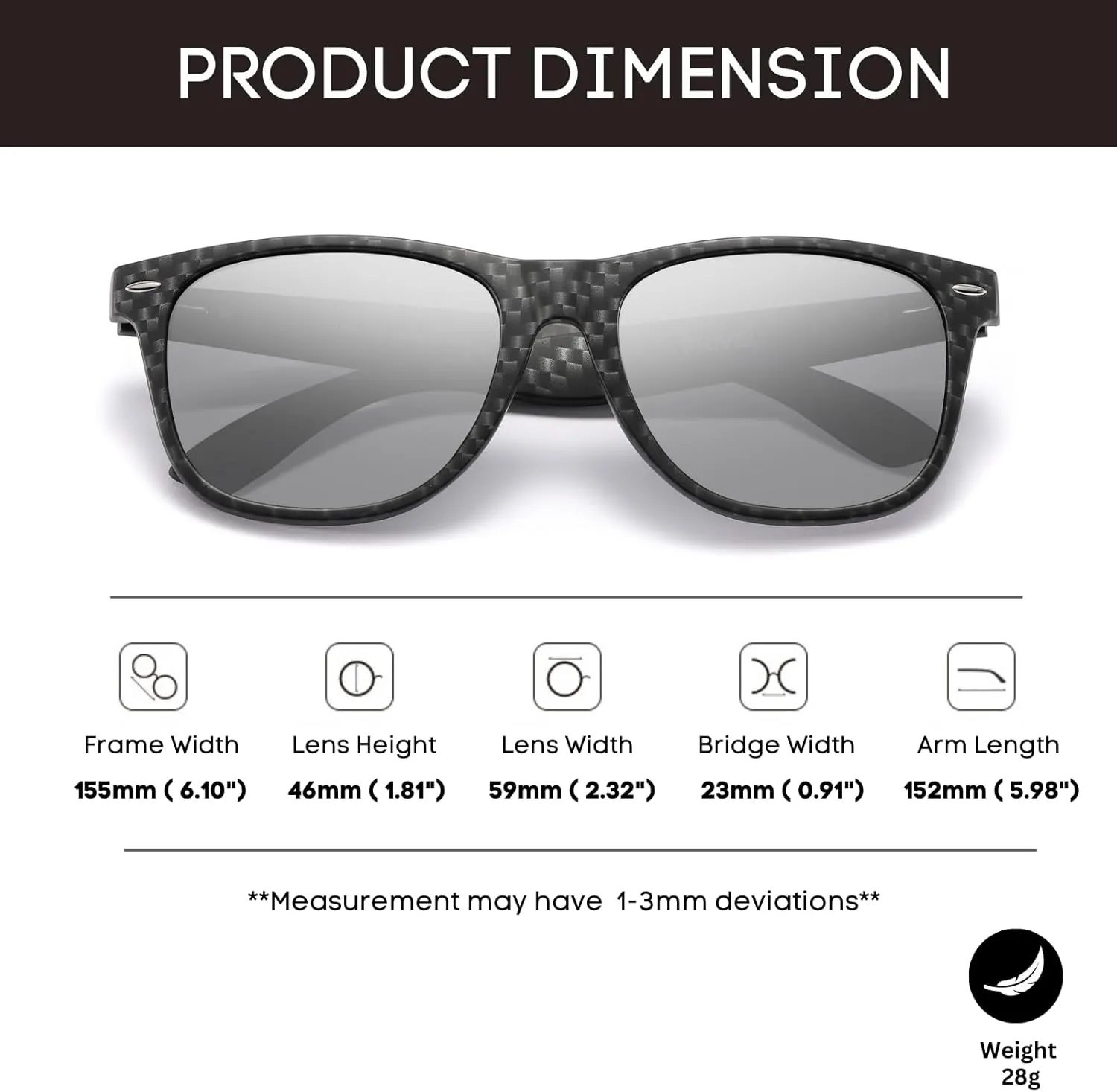 XXL Size Extra Large Polarized Sunglasses 155MM for Big Wide Heads Men TR90 Ultralight UV400 Protection Glasses